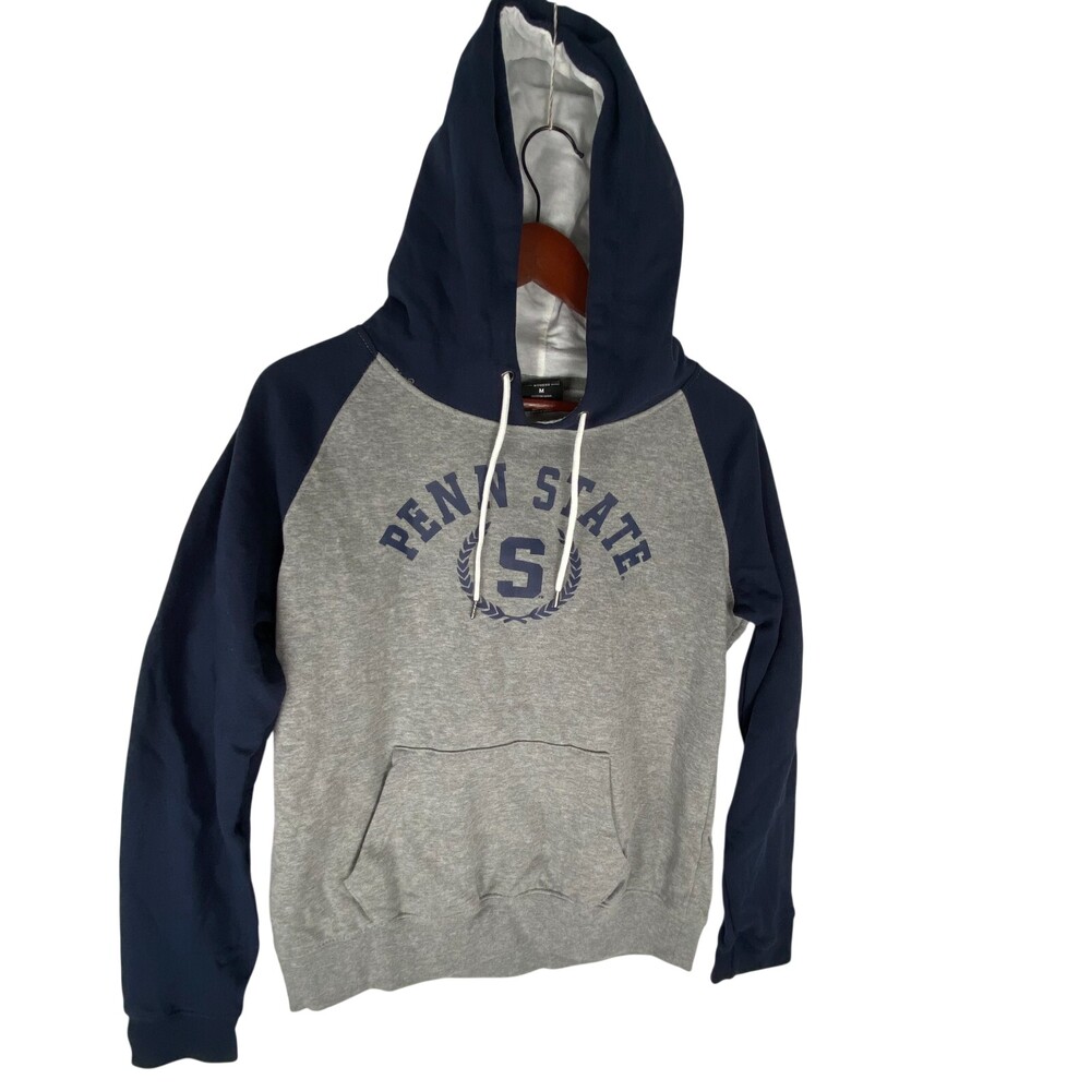 Colosseum Women's Penn State Nittany Lions Gray & Navy Pullover Hoodie Size M